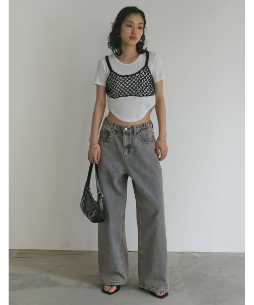 UNTITLEDビスチェキャミソール04 新品 UNTITLED タンクトップ ノースリーブ 「セットアップ可能