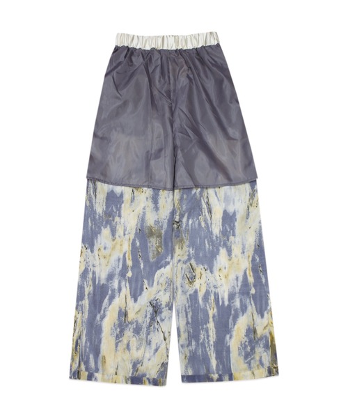 LAVEANGE（ラビアンジェ）の「【洗える】ぼかしプリントサイドラインパンツ（その他パンツ・レディース・ブルー/カーキ・M/LL/3L/4L/5L）」の17枚目の写真