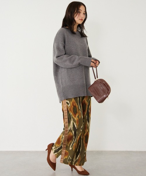 LAVEANGE（ラビアンジェ）の「【洗える】ぼかしプリントサイドラインパンツ（その他パンツ・レディース・ブルー/カーキ・M/LL/3L/4L/5L）」の22枚目の写真