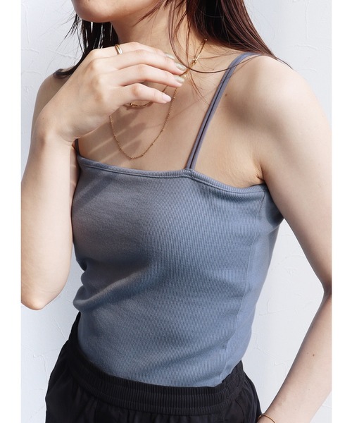 reca（レカ）の「ダブルストラップカップインキャミソール（キャミソール・レディース・ブラック/キナリ/グリーン/ブルー/ブラウン・FREE）」の5枚目の写真