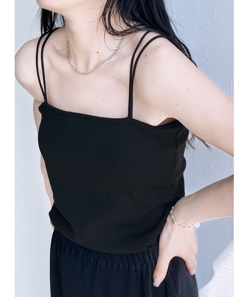 reca（レカ）の「ダブルストラップカップインキャミソール（キャミソール・レディース・ブラック/キナリ/グリーン/ブルー/ブラウン・FREE）」の3枚目の写真