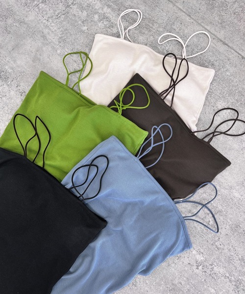 reca（レカ）の「ダブルストラップカップインキャミソール（キャミソール・レディース・ブラック/キナリ/グリーン/ブルー/ブラウン・FREE）」の19枚目の写真