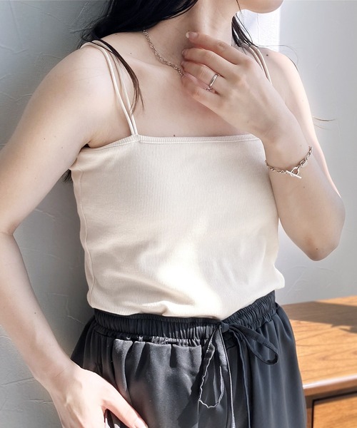 reca（レカ）の「ダブルストラップカップインキャミソール（キャミソール・レディース・ブラック/キナリ/グリーン/ブルー/ブラウン・FREE）」の21枚目の写真