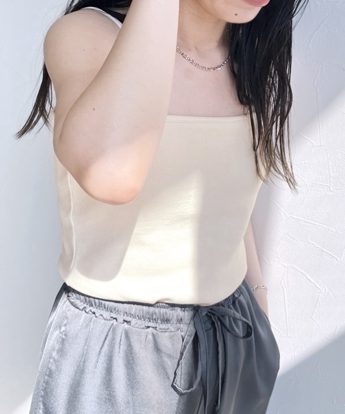 reca（レカ）の「ダブルストラップカップインキャミソール（キャミソール・レディース・ブラック/キナリ/グリーン/ブルー/ブラウン・FREE）」の22枚目の写真