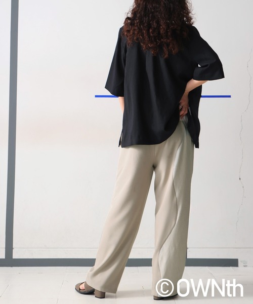 OWNth(オンス)の「ウェーブ切り替えパンツ(その他パンツ・レディース・ベージュ/ブラック・R/P)」の21枚目の写真