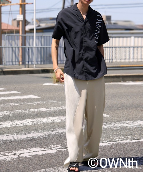 OWNth(オンス)の「ウェーブ切り替えパンツ(その他パンツ・レディース・ベージュ/ブラック・R/P)」の3枚目の写真