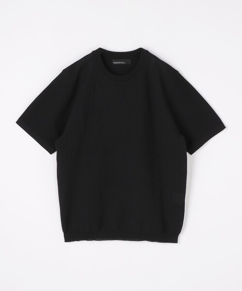 green label relaxing（グリーンレーベルリラクシング）の「JUSTFIT ソリッド ツイル ショートスリーブ ニット（ニット/セーター・メンズ・ブラック/ライトグレー/ネイビー・L/XL/S/M）」の10枚目の写真