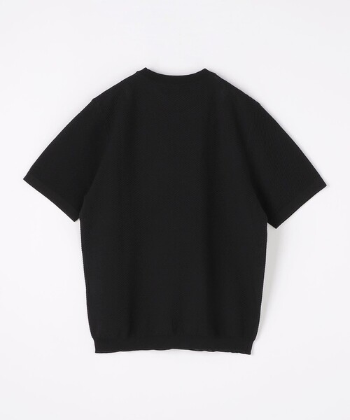 green label relaxing（グリーンレーベルリラクシング）の「JUSTFIT ソリッド ツイル ショートスリーブ ニット（ニット/セーター・メンズ・ブラック/ライトグレー/ネイビー・L/XL/S/M）」の11枚目の写真