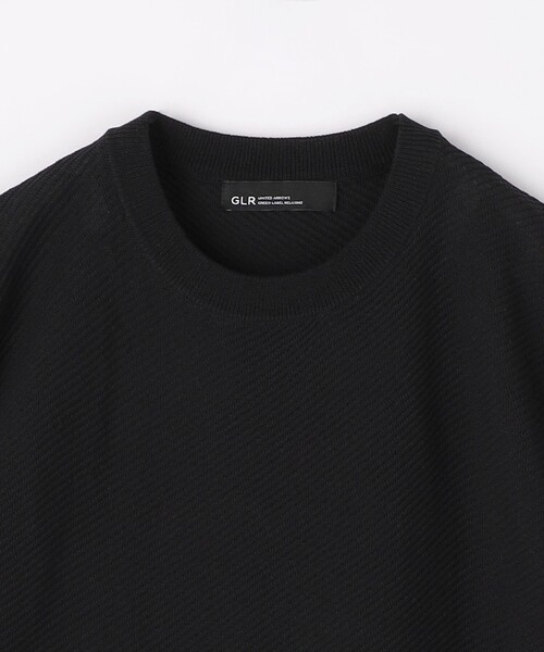 green label relaxing（グリーンレーベルリラクシング）の「JUSTFIT ソリッド ツイル ショートスリーブ ニット（ニット/セーター・メンズ・ブラック/ライトグレー/ネイビー・L/XL/S/M）」の12枚目の写真