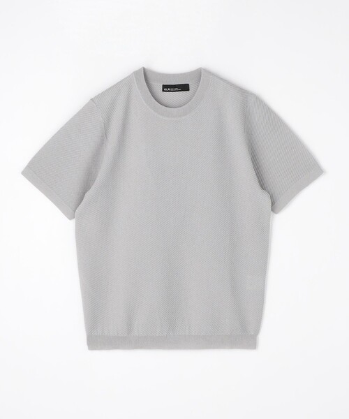 green label relaxing（グリーンレーベルリラクシング）の「JUSTFIT ソリッド ツイル ショートスリーブ ニット（ニット/セーター・メンズ・ブラック/ライトグレー/ネイビー・L/XL/S/M）」の14枚目の写真