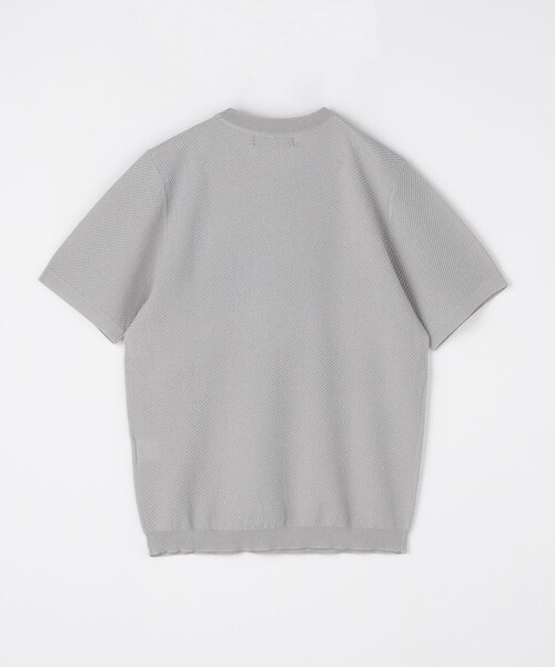 green label relaxing（グリーンレーベルリラクシング）の「JUSTFIT ソリッド ツイル ショートスリーブ ニット（ニット/セーター・メンズ・ブラック/ライトグレー/ネイビー・L/XL/S/M）」の15枚目の写真