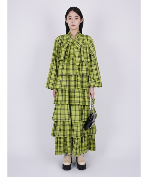 PAMEO POSE Big Collar Plaid Dress ワンピース 新品 PAMEO POSE ‪ Big Collar Plaid Dress‬