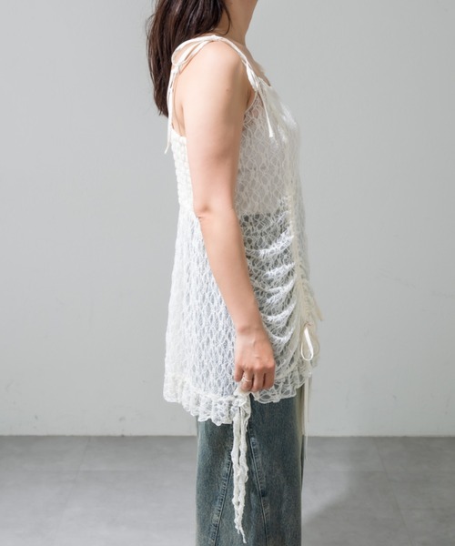 OLIVE des OLIVE(オリーブデオリーブ)の「ドロストキャミチュニック 1041040280(キャミソール・レディース・その他/アイボリー/サックスブルー・FREE)」の18枚目の写真