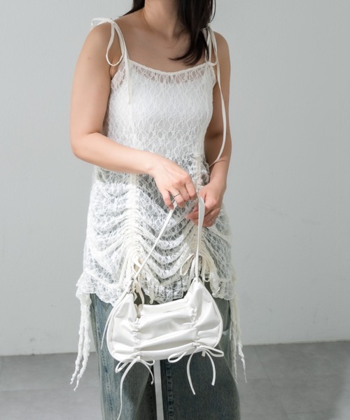 OLIVE des OLIVE(オリーブデオリーブ)の「ドロストキャミチュニック 1041040280(キャミソール・レディース・その他/アイボリー/サックスブルー・FREE)」の5枚目の写真
