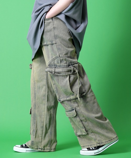 ankoROCK(アンコロック)の「a.p.o.v. ビンテージオーバーダイデニムハイパーカーゴパンツ (カーゴパンツ・メンズ・ブルー・ONESIZE)」の5枚目の写真