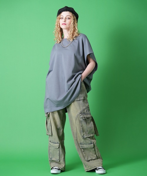 ankoROCK(アンコロック)の「a.p.o.v. ビンテージオーバーダイデニムハイパーカーゴパンツ (カーゴパンツ・メンズ・ブルー・ONESIZE)」の4枚目の写真