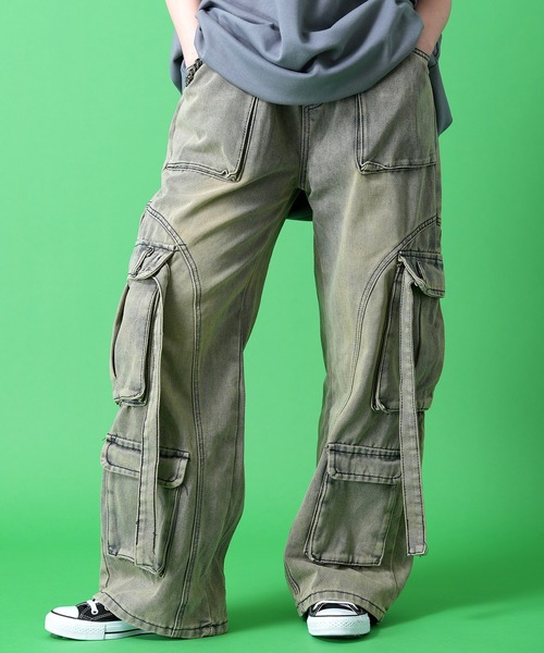 ankoROCK(アンコロック)の「a.p.o.v. ビンテージオーバーダイデニムハイパーカーゴパンツ (カーゴパンツ・メンズ・ブルー・ONESIZE)」の8枚目の写真
