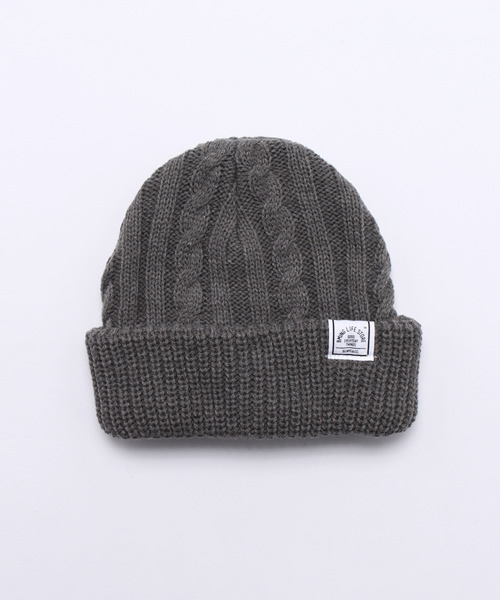 B:MING by BEAMS（ビーミングバイビームス）の「ビーミング by ビームス / ケーブルニットワッチキャップ（ニットキャップ/ビーニー・キッズ・オフホワイト/グレー/サックスブルー/ネイビー/ラベンダー・MEDIUM/SMALL）」の3枚目の写真