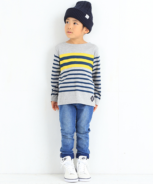 B:MING by BEAMS（ビーミングバイビームス）の「ビーミング by ビームス / ケーブルニットワッチキャップ（ニットキャップ/ビーニー・キッズ・オフホワイト/グレー/サックスブルー/ネイビー/ラベンダー・MEDIUM/SMALL）」の11枚目の写真