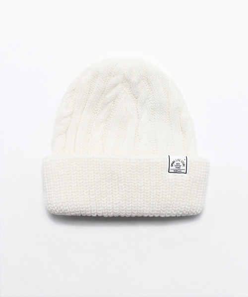B:MING by BEAMS（ビーミングバイビームス）の「ビーミング by ビームス / ケーブルニットワッチキャップ（ニットキャップ/ビーニー・キッズ・オフホワイト/グレー/サックスブルー/ネイビー/ラベンダー・MEDIUM/SMALL）」の13枚目の写真