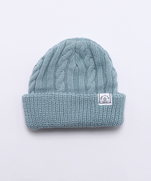 B:MING by BEAMS（ビーミングバイビームス）の「ビーミング by ビームス / ケーブルニットワッチキャップ（ニットキャップ/ビーニー・キッズ・オフホワイト/グレー/サックスブルー/ネイビー/ラベンダー・MEDIUM/SMALL）」の14枚目の写真