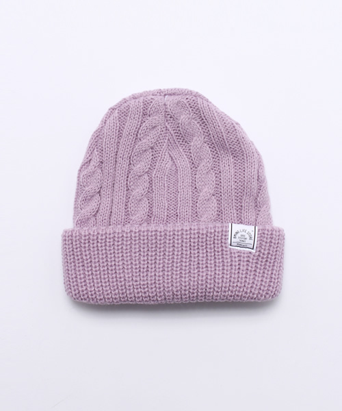 B:MING by BEAMS（ビーミングバイビームス）の「ビーミング by ビームス / ケーブルニットワッチキャップ（ニットキャップ/ビーニー・キッズ・オフホワイト/グレー/サックスブルー/ネイビー/ラベンダー・MEDIUM/SMALL）」の15枚目の写真