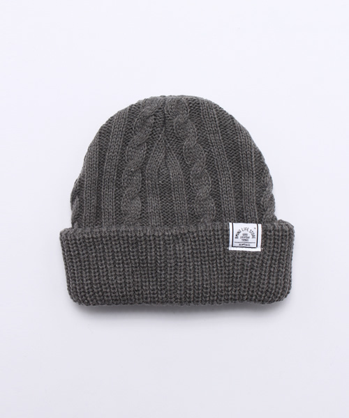 B:MING by BEAMS（ビーミングバイビームス）の「ビーミング by ビームス / ケーブルニットワッチキャップ（ニットキャップ/ビーニー・キッズ・オフホワイト/グレー/サックスブルー/ネイビー/ラベンダー・MEDIUM/SMALL）」の16枚目の写真