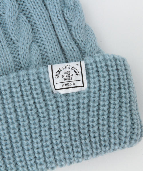 B:MING by BEAMS（ビーミングバイビームス）の「ビーミング by ビームス / ケーブルニットワッチキャップ（ニットキャップ/ビーニー・キッズ・オフホワイト/グレー/サックスブルー/ネイビー/ラベンダー・MEDIUM/SMALL）」の20枚目の写真