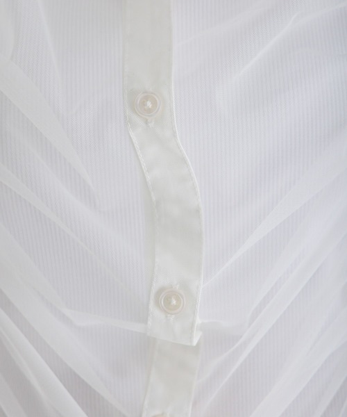 RAGEBLUE（レイジブルー）の「マルチWAY/ダブルリボンシャーリングシアーシャツ（シャツ/ブラウス・レディース・ホワイト/ブラック/ライトグレー・FREE）」の5枚目の写真