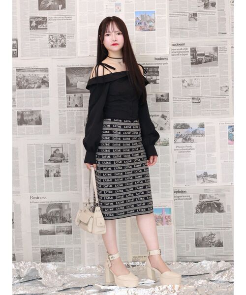 EATME（イートミー）の「リボンショルダーオフショルブラウス（シャツ/ブラウス・レディース・ブラック/アイボリー/その他1・FREE）」の14枚目の写真