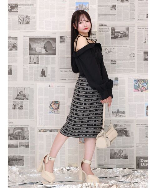 EATME（イートミー）の「リボンショルダーオフショルブラウス（シャツ/ブラウス・レディース・ブラック/アイボリー/その他1・FREE）」の15枚目の写真