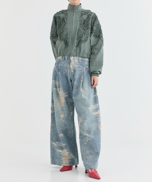 TAAKK(ターク)の「【TAAKK/ターク】EMBROIDERY WIND BREAKER(ブルゾン・レディース・ブラック/グレー・2)」の6枚目の写真