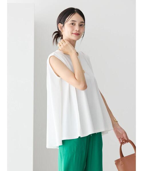 AMERICAN HOLIC(アメリカンホリック)の「接触冷感バックフレアノースリーブプルオーバー(Tシャツ/カットソー・レディース・グレー/オフホワイト/ブラック・M/L)」の12枚目の写真