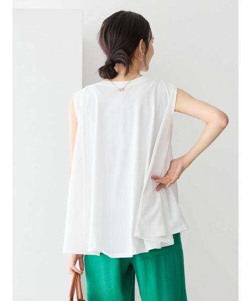 セール】接触冷感バックフレアノースリーブプルオーバー（Tシャツ