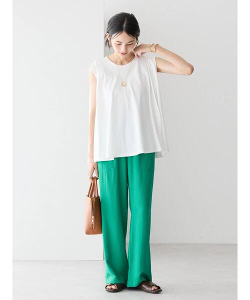 AMERICAN HOLIC(アメリカンホリック)の「接触冷感バックフレアノースリーブプルオーバー(Tシャツ/カットソー・レディース・グレー/オフホワイト/ブラック・M/L)」の21枚目の写真