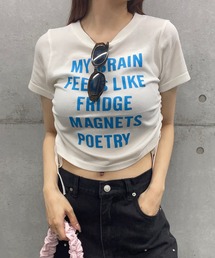 ROGER AND RAW | ショート丈サマーニットギャザートップス(Tシャツ/カットソー)