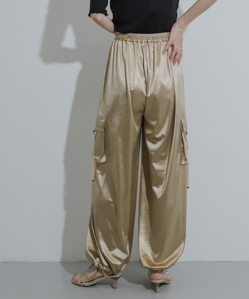 SENSE OF PLACE by URBAN RESEARCH（センスオブプレイスバイアーバンリサーチ）の「シャイニーカットカーゴパンツ（カーゴパンツ・レディース・バーガンディー/チャコールグレー/ベージュ・ONE）」の18枚目の写真