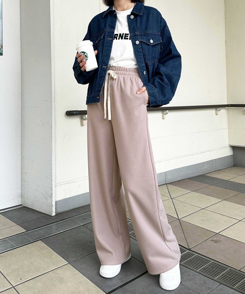 フェザーフリンジジャガードパンツ｜WOMEN｜250HSM31-299D｜AZUL