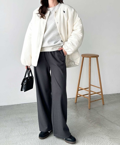 ふわふわり♡　1008 セール】ふわふわあったか！裏起毛リブワイドパンツ（その他パンツ