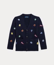 POLO RALPH LAUREN CHILDRENSWEAR（ポロ ラルフ ローレン チルドレンズウェア）の「バーシティインスパイアード コットン Vネック カーディガン（カーディガン/ボレロ・キッズ）」