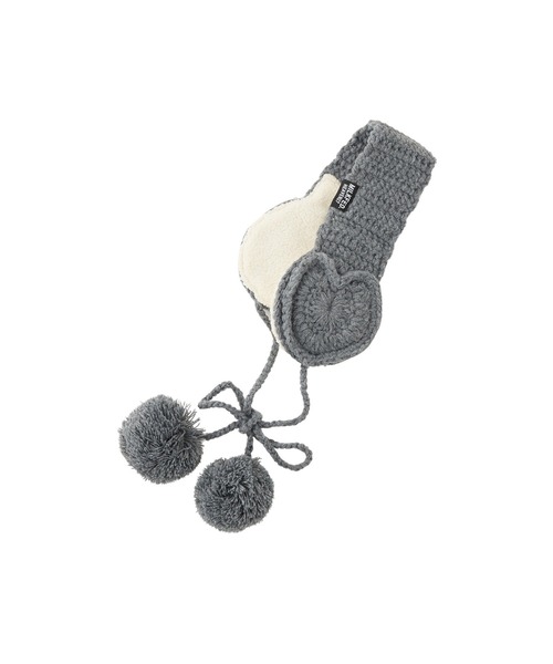 MILKFED.（ミルクフェド）の「HEART KNIT EARMUFFS（イヤーマフ・レディース・オフホワイト/アッシュ/ブラック・ONE SIZE）」の6枚目の写真