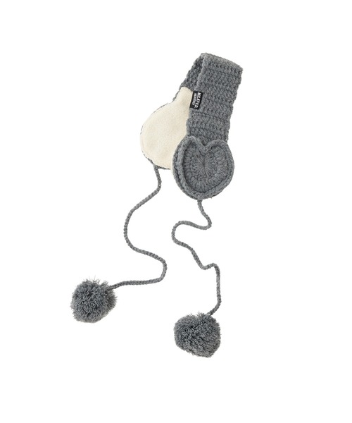 MILKFED.（ミルクフェド）の「HEART KNIT EARMUFFS（イヤーマフ・レディース・オフホワイト/アッシュ/ブラック・ONE SIZE）」の7枚目の写真