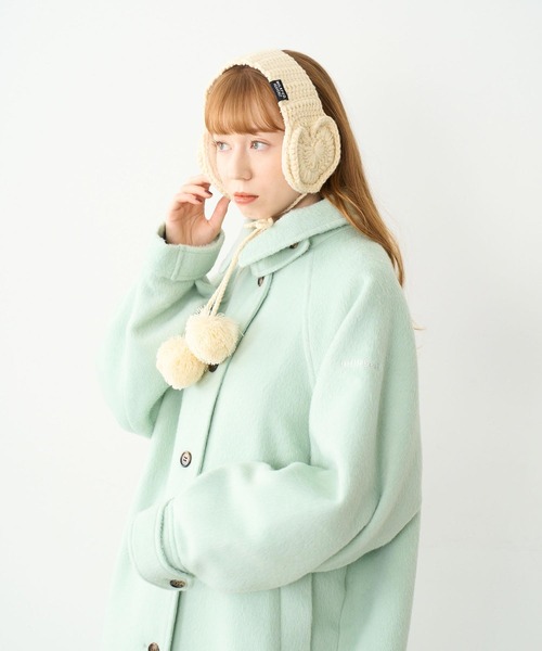 MILKFED.（ミルクフェド）の「HEART KNIT EARMUFFS（イヤーマフ・レディース・オフホワイト/アッシュ/ブラック・ONE SIZE）」の18枚目の写真