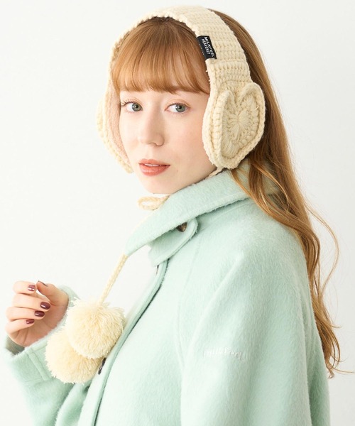 MILKFED.（ミルクフェド）の「HEART KNIT EARMUFFS（イヤーマフ・レディース・オフホワイト/アッシュ/ブラック・ONE SIZE）」の19枚目の写真