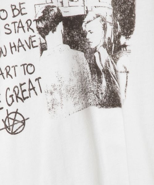 JEANASIS（ジーナシス）の「カットオフヴィンテージプリントロンTEE/149950（Tシャツ/カットソー・レディース・チャコールグレー/ホワイト/ホワイト系その他・FREE）」の12枚目の写真
