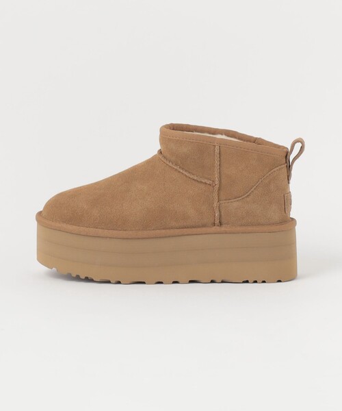大きい割引 UGG 5 クラシックウルトラミニプラットフォームブーツMD.BROWN 靴