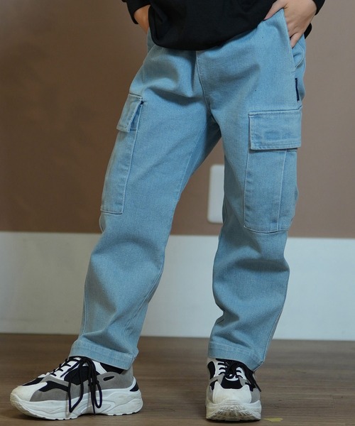 DC（ディーシー）の「DC/ディーシー 24 KD WIDE CARGO PANT24 キッズ ワイド カーゴ パンツ パンツ スケートボード 公園 親子コーデ　ストレッチ YPT244520（カーゴパンツ・キッズ・ライトインディゴブルー/インディゴブルー/カーキ・140cm/130cm/120cm/160cm/150cm）」の3枚目の写真