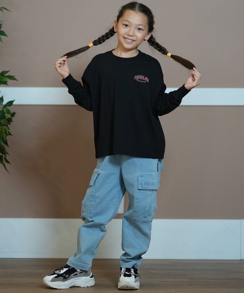 DC（ディーシー）の「DC/ディーシー 24 KD WIDE CARGO PANT24 キッズ ワイド カーゴ パンツ パンツ スケートボード 公園 親子コーデ　ストレッチ YPT244520（カーゴパンツ・キッズ・ライトインディゴブルー/インディゴブルー/カーキ・140cm/130cm/120cm/160cm/150cm）」の19枚目の写真