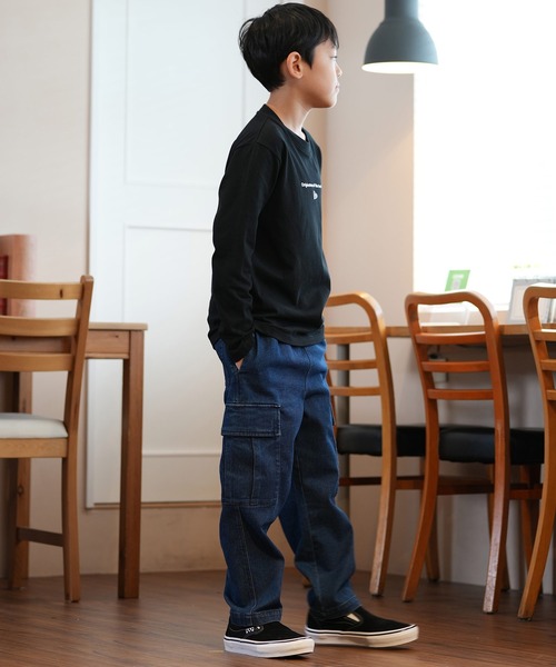DC（ディーシー）の「DC/ディーシー 24 KD WIDE CARGO PANT24 キッズ ワイド カーゴ パンツ パンツ スケートボード 公園 親子コーデ　ストレッチ YPT244520（カーゴパンツ・キッズ・ライトインディゴブルー/インディゴブルー/カーキ・140cm/130cm/120cm/160cm/150cm）」の15枚目の写真