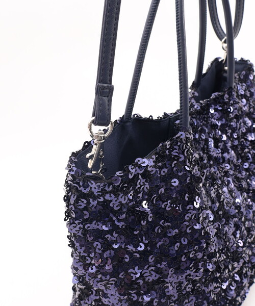 COOCO(クーコ)の「スパンコール2WAYトートバッグ(トートバッグ・レディース・シルバー/ホワイト/ネイビー/ブラック/ピンクベージュ・FREE)」の12枚目の写真